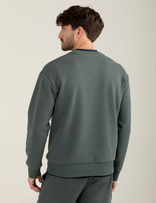 FREDMELLO FM25W06FG FELPA Felpa girocollo con lettering 3D MOSS