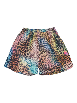 Diesel SHORT Mplily Shorts in cotone con stampa animalier multicolore