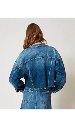 TWINSET ACTITUDE Giacca in jeans con tasche