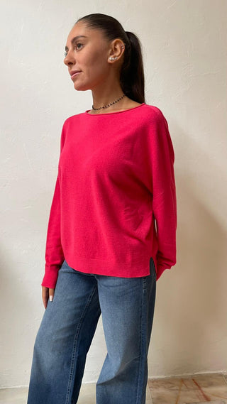 Fairly Maglia over con scollo a barchetta