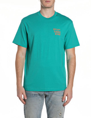 REPLAY T-SHIRT RELAX CON STAMPA SICILIA