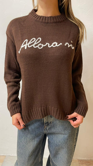 AKE' Pullover girocollo allora si
