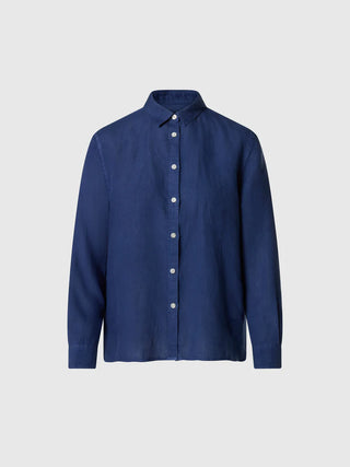 NORTH SAILS Camicia in lino con logo ricamato