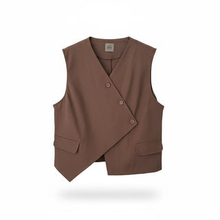 KARMA GILET Gilet allacciatura asimmetrica