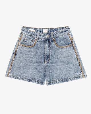 GIANNI LUPO Bermuda denim a vita alta