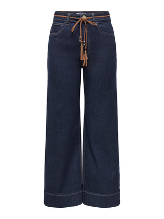 Only ONLMADISON Vita alta Wide Leg Fit Cropped Jeans