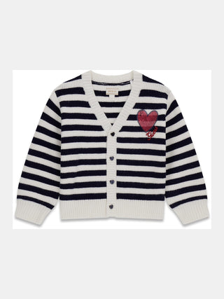 GUESS Cardigan a righe con scollo a V