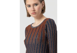 FRACOMINA FS25WT7007K558Q7 MAGLIA Maglia slim a coste con lana e lurex