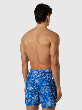 NORTH SAILS Boxer da bagno con stampa grafica