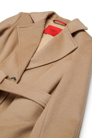 MAX&Co. Cappotto in lana con cintura in vita