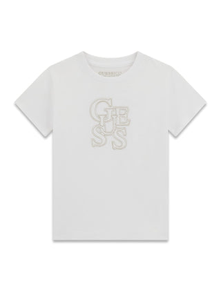 GUESS T-shirt con logo ricamato sul davanti