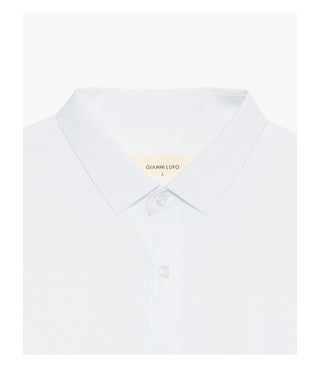 GIANNI LUPO Camicia con collo piccolo in tessuto tecnico elasticizzato