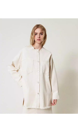 TWINSET ACTITUDE Giacca in bull con cotone