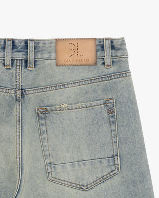GIANNI LUPO Jeans ALEX straight fit vintage wash con strappi