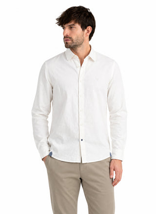 FREDMELLO Camicia in popeline misto lino