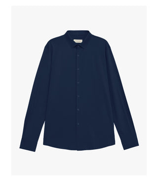 GIANNI LUPO Camicia con collo piccolo in tessuto tecnico elasticizzato