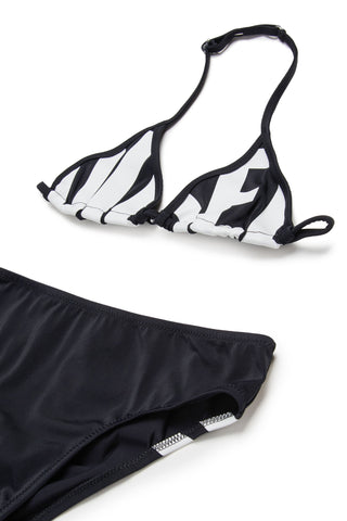 Diesel Bikini in tinta unita con maxi logo