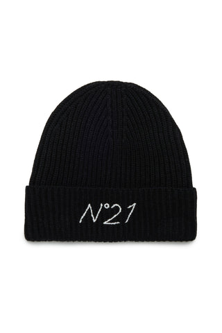 N°21 Berretto in maglia con logo ricamato