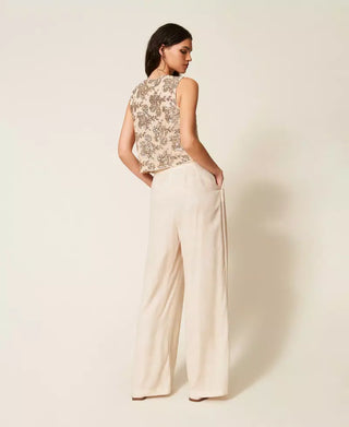 TWINSET ACTITUDE Pantaloni a palazzo con stampa