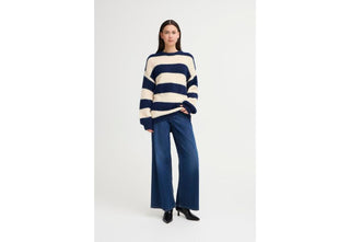 ICHI Maglione oversize a righe