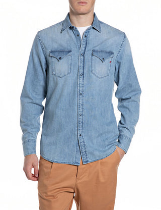 REPLAY Camicia denim vestibilità regolare