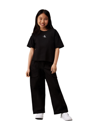 Calvin Klein Jeans T-shirt con logo taglio squadrato