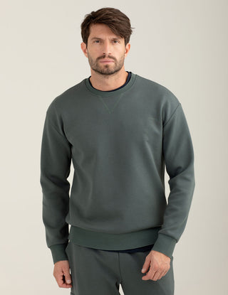 FREDMELLO FM25W06FG FELPA Felpa girocollo con lettering 3D MOSS