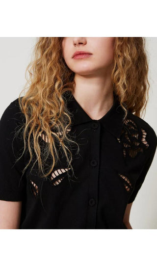 TWINSET ACTITUDE Maglia polo con ricamo