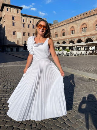 DIXIE A319J026A Abito Monospalla con Rouches Abiti