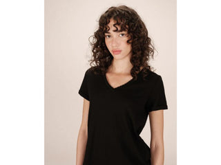 Grace & Mila T-shirt collo a V in cotone e cachemire