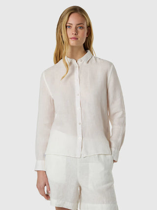 NORTH SAILS Camicia in lino con logo ricamato