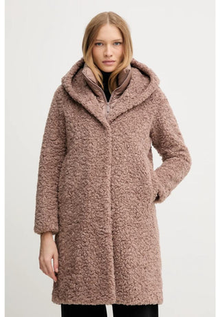 BOMBOOGIE Cappotto in Sherpa Fleece con Revers