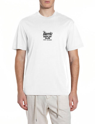 REPLAY T-SHIRT IN COTONE CON STAMPA COCKTAIL