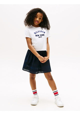 Tommy Hilfiger T-shirt relaxed fit con logo in raso