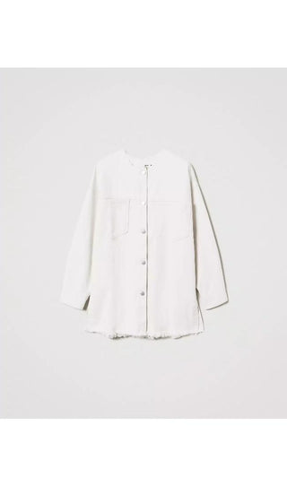 TWINSET ACTITUDE Giacca in bull con cotone