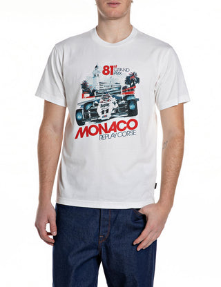 REPLAY T-SHIRT IN JERSEY CON GRAFICA FORMULA 1
