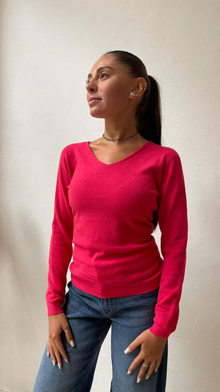 Fairly Maglia con scollo a V a manica lunga