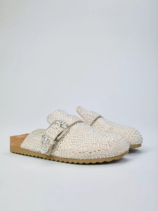 OVYE' Mules In Camoscio Con Strass