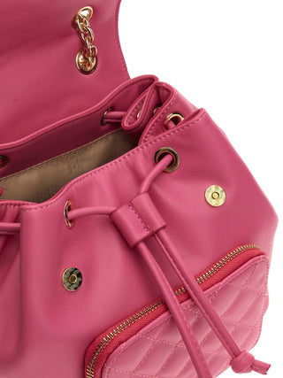 GUESS Zaino effetto nappa trapuntata con placca logo,