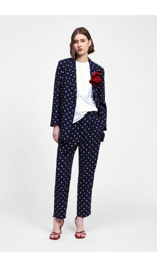 DIXIE Pantaloni a pois vita alta