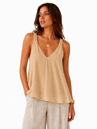 DIXIE Top smanicato dalla linea morbida