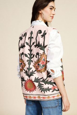 DIXIE Gilet over ricamato