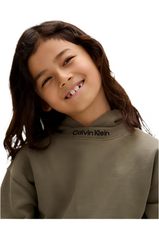 Calvin Klein Jeans Felpa con cappuccio taglio relaxed