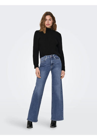Only ONLMADISON Vita alta Wide Leg Fit Jeans