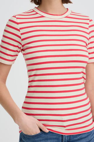 ICHI T-SHIRT T-shirt a righe in cotone