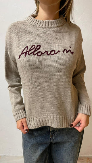 AKE' Pullover girocollo allora si