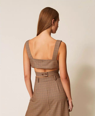 TWINSET ACTITUDE Top in principe di Galles