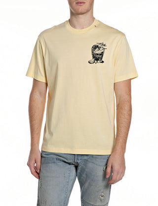 REPLAY T-SHIRT IN JERSEY CON STAMPA COCKTAIL