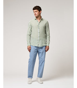 GIANNI LUPO Camicia a maniche lunghe in lino