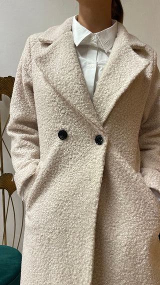 AKE' Cappotto TEDDY Doppiopetto